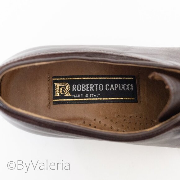 Vintage Roberto Capucci Italian Leather Women's shoes 7, Oxford Academia Office - Picture 11 of 11